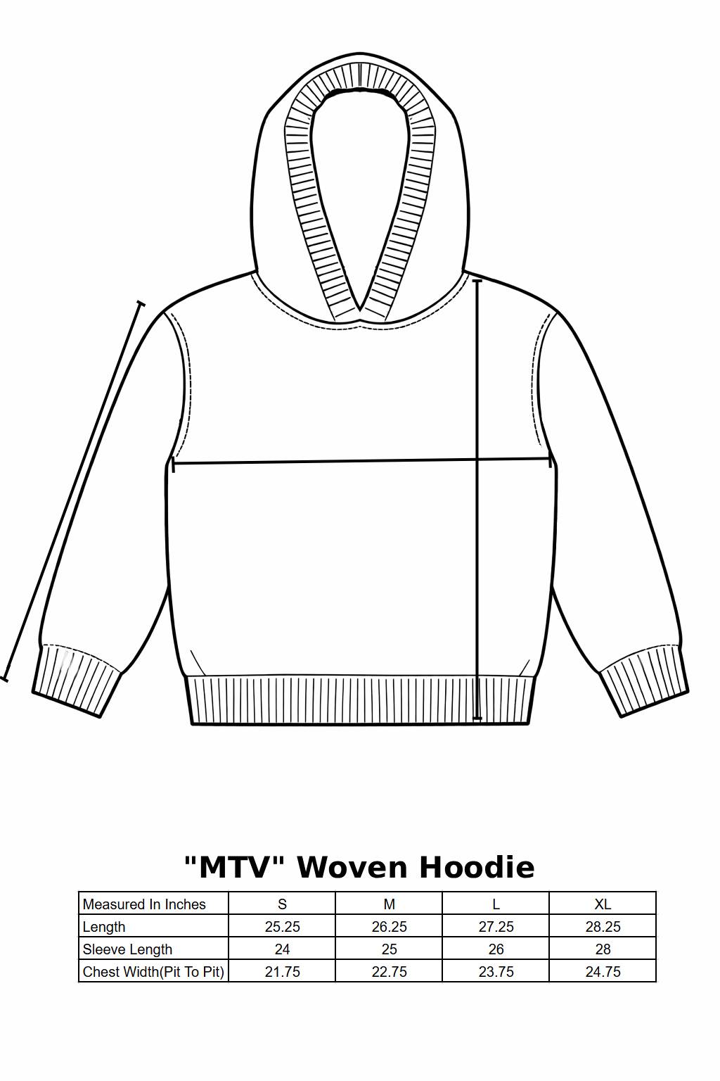 "MTV" Woven Hoodie