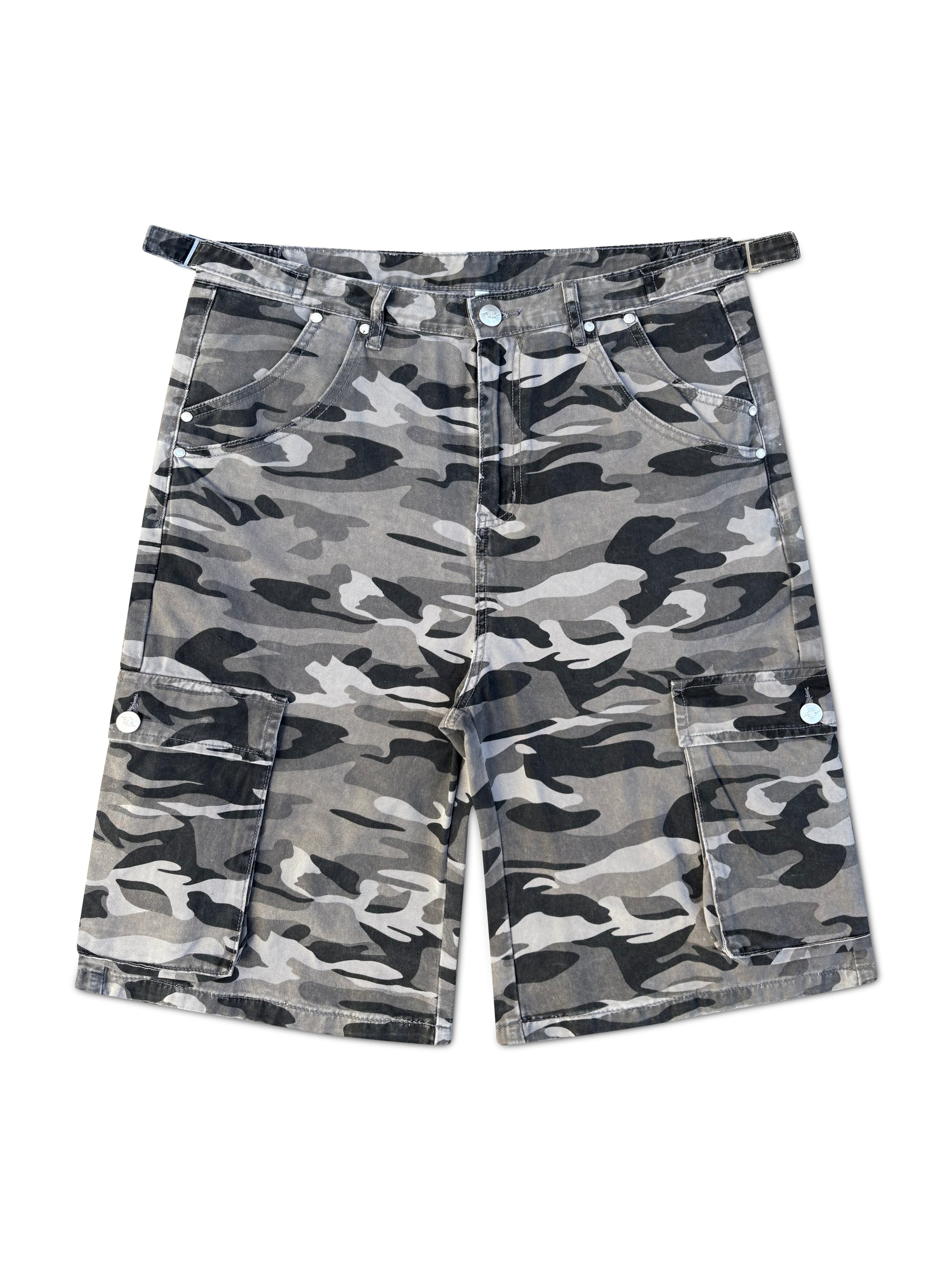 Grey "Utility" Camo Shorts